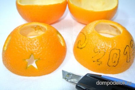 Апельсиновые подсвечники