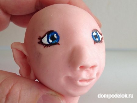 Голова куклы из холодного фарфора