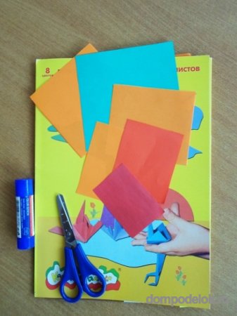 Детская аппликация из цветной бумаги "Весеннее настроение"