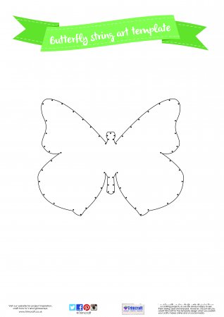Декоративная бабочка в технике изонить