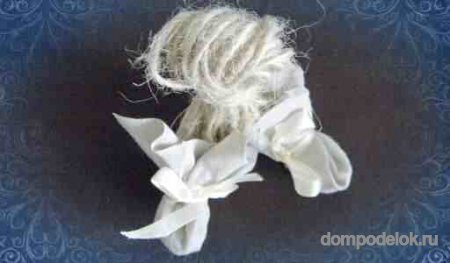 Домовенок "Кузя" из ткани на проволочном каркасе