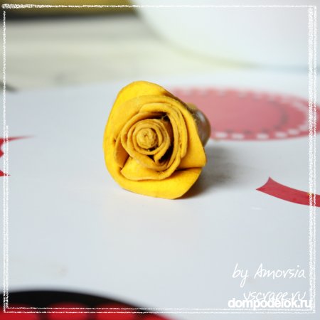 Стильная роза из картона