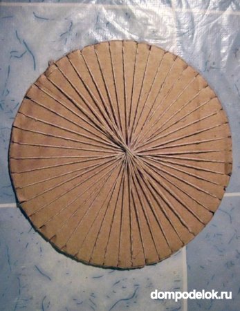 Декоративное солнышко в технике ткачество по кругу