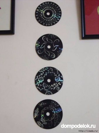 Декоративное панно из компьютерного диска