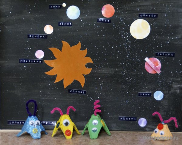 Поделка ко дню космонавтики своими руками в детский сад и школу + мастер класс