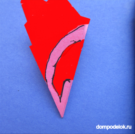 Цветок вишни в технике киригами из цветной бумаги