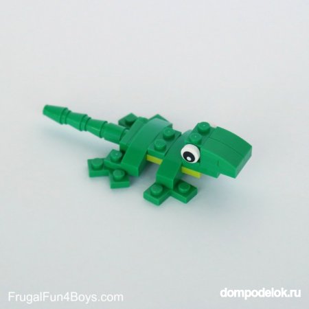 Ящерица собирание конструктора Лего
