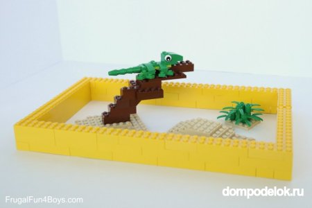 Ящерица собирание конструктора Лего